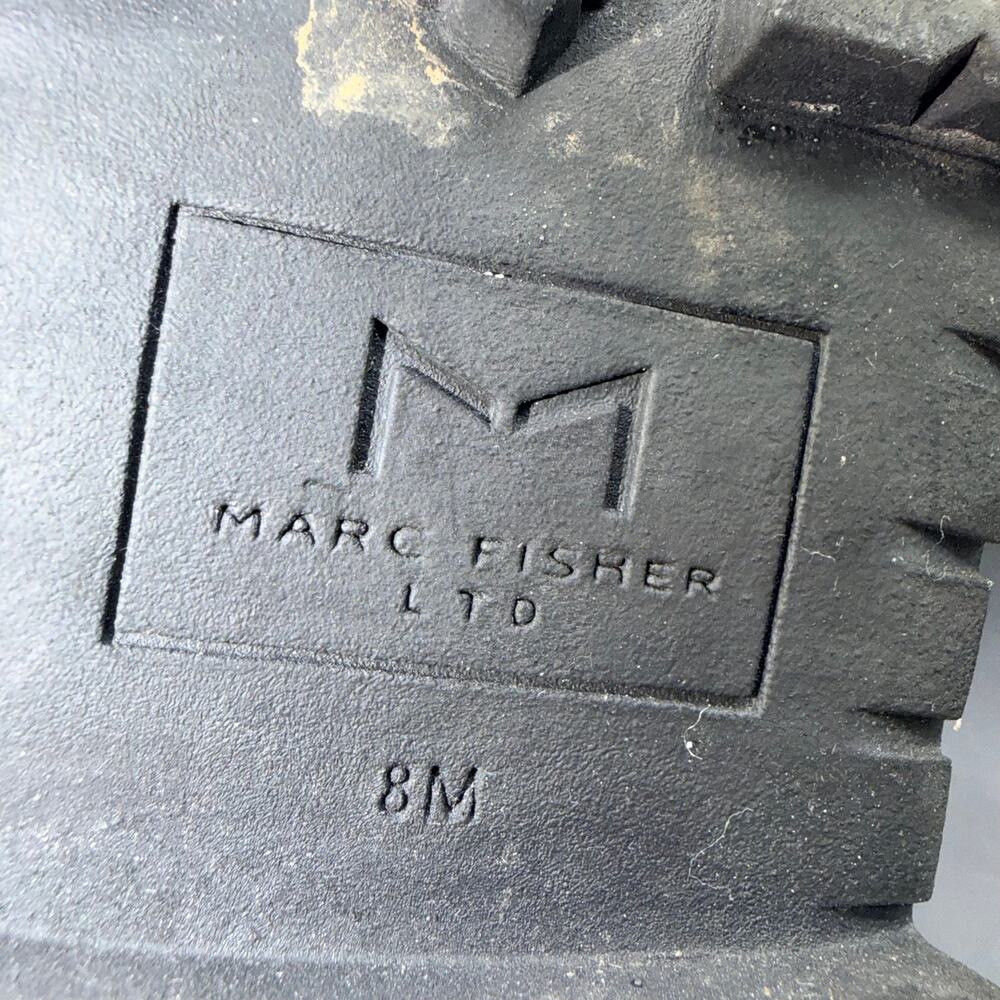 Marc Fisher LTD Black Leather Chelsea Ankle Boots Lug Sole Women’s 8M - Picture 7 of 14